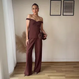 V-Ausschnitt Off-Shoulder Top thumbnail-3