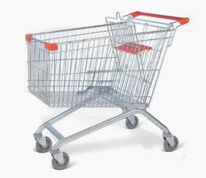 Zinc Cold Steel Wire Logistic Warehouse Wire Mesh Shopping Trolley thumbnail-1