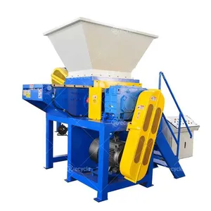 Plastic Blue Barrel, Pallets, Plates Hard Plastic and Films, Bags, Foil Plastic Single Shaft Shredder Machines thumbnail-1