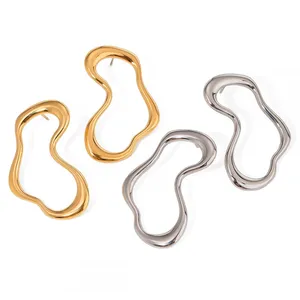 Custom 2.5mm Stainless Steel Round Tube Small Earrings - Steel Color Female Jewelry thumbnail-4