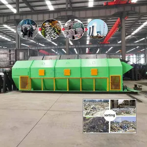 100-500 Ton Per Day Waste Sorting Machine Automatic Solid Waste Trommel Screening Machine EPC thumbnail-1