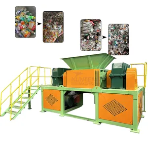 Industrial Dual-shaft Aluminum Can Shredder Machine for Scrap Metal Tin Cans Crushing Recycling Equipment EPC thumbnail-1