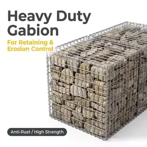 Hot Selling Product 2X1X1m 2.0-4.0mm Woven Hexagonal Coated Stone Cage Box Stone Cage Basket Box thumbnail-5