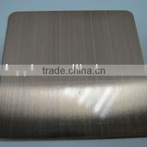 Colored Decorative 304 Stainless Steel Sheet Plate Hairline/hl Finish thumbnail-1