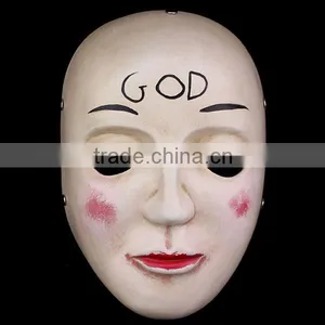 Latest The Purge Mask GOD Movie Theme Vigilandia Props Masquerade Scary Horror Killer Resin Halloween Carnival Mask 2015 thumbnail-2