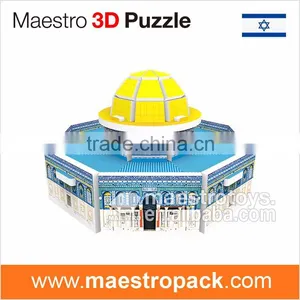 7PCS Mini World Architecture 3d Puzzle Dome of the Rock thumbnail-1