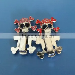 Compet Wholesale 10mm Rhinestone Slide Skulls for Bracelets & Pet Collars thumbnail-2