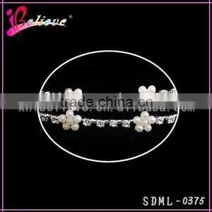 Elegant Pearl Hair Accessories Flower Headband Wholesale Pearl Headband for Women thumbnail-3