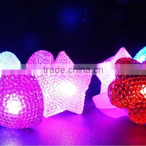 Colorful Glow Flashing LED Finger Ring Fun Luminous Finger Ring Star Shape Flowrer Shape Led Toy Party Decoration thumbnail-3