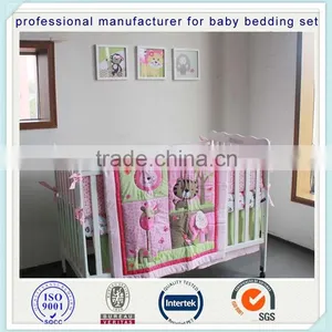 Sweet Zoo Girls Crib Bedding Set Dust Ruffle Set From Professional Manufacturer thumbnail-1