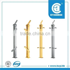 Stainless Steel Glass Fixing Balcony Railing Balustrade With Wood Handrail thumbnail-1