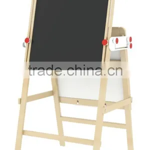 Fashion Kids Wooden Toy Tergum Chalkboard and Whiteboard Blackboard Folding Kids Erasable Magic Magnetic Drawing Board thumbnail-2