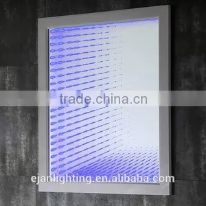 CE IP44 Bathroom Wall Mounted Rectangular Defogger Led Infinity Mirror With Light thumbnail-6