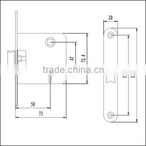 Black Door Padlock Body thumbnail-1