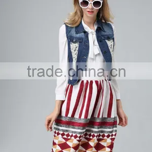 Women Fashion Retro Joker Sleeveless Denim Vest Girls thumbnail-3