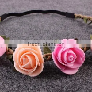 Hot-sales Baby Flower Headband Toddler Summer Flet Flower Headband Kids Flower Elastic Headband Wh-1753 thumbnail-6