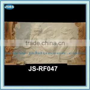 Decorative Hand Carved Whiet Marble Relief Nude Sculpture thumbnail-1