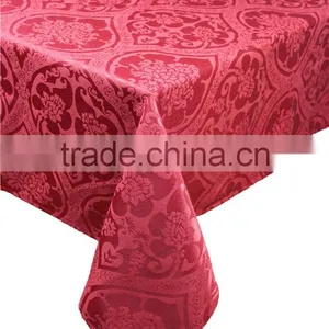 Hot Sale 100% Polyester Jacquard Cheap Wedding Table Cloth thumbnail-1