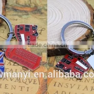 Best Selling Alloy Keychain Products Cute London England Flag & Phone Box Charms Metal Keychain K0126 thumbnail-3
