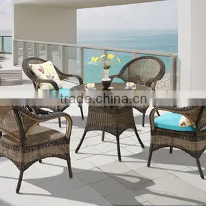 Premium Quality Garden Patio Terrace Deck Cast Aluminum Bronze Living Accents Outdoor Furniture Mosaic Table With Swivel Chairs thumbnail-5