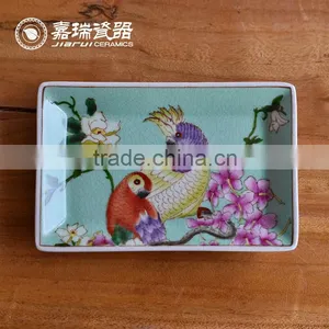 2015 Hot Sale Ceramic Square Flower Plates Dishes thumbnail-1