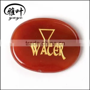 Wholesale Engraved Triangle Symbol Natural Carnelian Palm Stone Set thumbnail-4