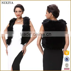 Fashion Lady Balck Sleeveless Fur Vest in Guangzhou 2016 thumbnail-1