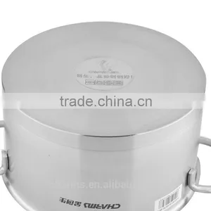 LOW MOQ Stainless Steel Restaurant Commercial Casserole&2016 Chuangsheng Double Wall Stainless Steel Cookware Quality Choice thumbnail-6