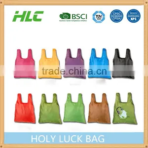 Holy Luck Folding Reusable Tote Bag Wtih Small Pounch Wholesale Eco Bag thumbnail-1