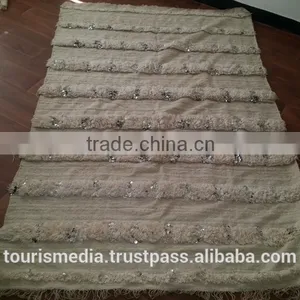 Vintage Moroccan Wedding Blanket 222cm x 142cm Wholesale of Handira thumbnail-1