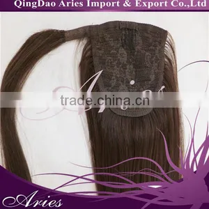 Cheap Natural Wavy Hair 100% Remy Human Hair Drawstring Ponytail thumbnail-1