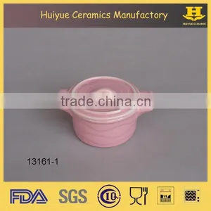 Ceramic Glazed Casserole With Lid thumbnail-1