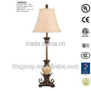 Traditional Antique Gold Buffet Lamp thumbnail-1