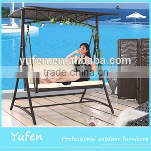Patio Furniture Rattan Garden Swing Bed thumbnail-1