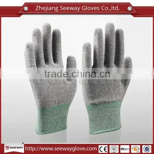 SEEWAY PVC Anti-Static Gloves Carbon Fiber Gloves Abrasion Resistant Hand Gloves thumbnail-1
