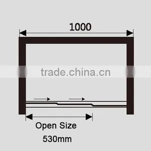 3 Panel Tempered Glass Folding Shower Screen (KD4001) thumbnail-6