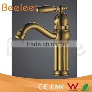 Bathroom Basin Golden Polished Sink Mixer Tap Faucet thumbnail-1