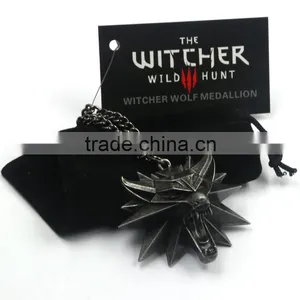 New Arrival Melone Retro The Witcher 3 Necklace With Red Eye Wolf Head Pendant Quality Choice thumbnail-1