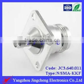 N Female to SMA Female 4 Hole Flange Mount Adapter Connector 50ohm thumbnail-1