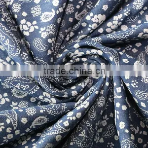 Polyester Cotton Pigment Printing Denim Fabric Prices Denim Shirting Fabric Printed Denim Fabric thumbnail-6