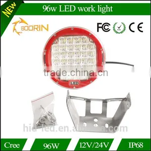 Top Sale Black/ Red Automobile 4x4 Accessories 4wd Offroad 9 Inch 96w Round Led Working Light Led Driving Lights thumbnail-3