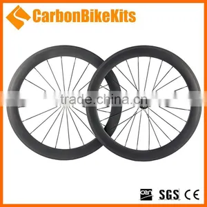 CarbonBikeKits PW60T 6 Pawls Hubs Carbon Road Bike Wheels 60mm Tubular Cheap thumbnail-1