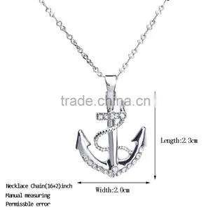 2016 Fashion Anchor Jewelry Crystal Wedding 18K Gold Necklace Designs Quality Choice Supplier's Choice thumbnail-3