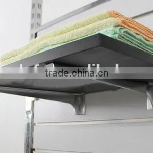 NEW CHROME GLASS SHELF BRACKETS FOR SLATWALL WITH SUCTION PADS FOR GLASS SIZE 25 CM thumbnail-4