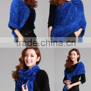 Top Trendy Women Winter Charcoal Fiber Soft Magic Scarf Woolly Knit Scarf Shawl Wrap thumbnail-3