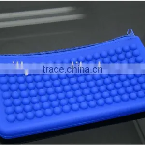 Colorful Rubber Silicone Fashion Purse Wallet Glasses Cosmetic Bag Mobile Case thumbnail-1