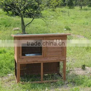 Wooden 2 Story Rabbit Hutch thumbnail-1