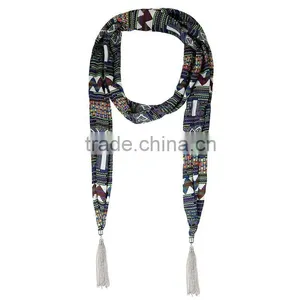 Top Sale Funny Tetris Printing Scarf, Crumpled Scarf thumbnail-5