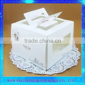Manufacturer Free Sample Food Grade Bakery Boxes 10x10x5 With Various Pattern thumbnail-5