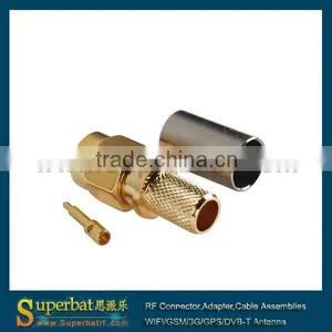 50 Ohm SMA Plug,Straight ,Crimp Attachment for LMR240-Customized Sma Cable Assemblies thumbnail-1